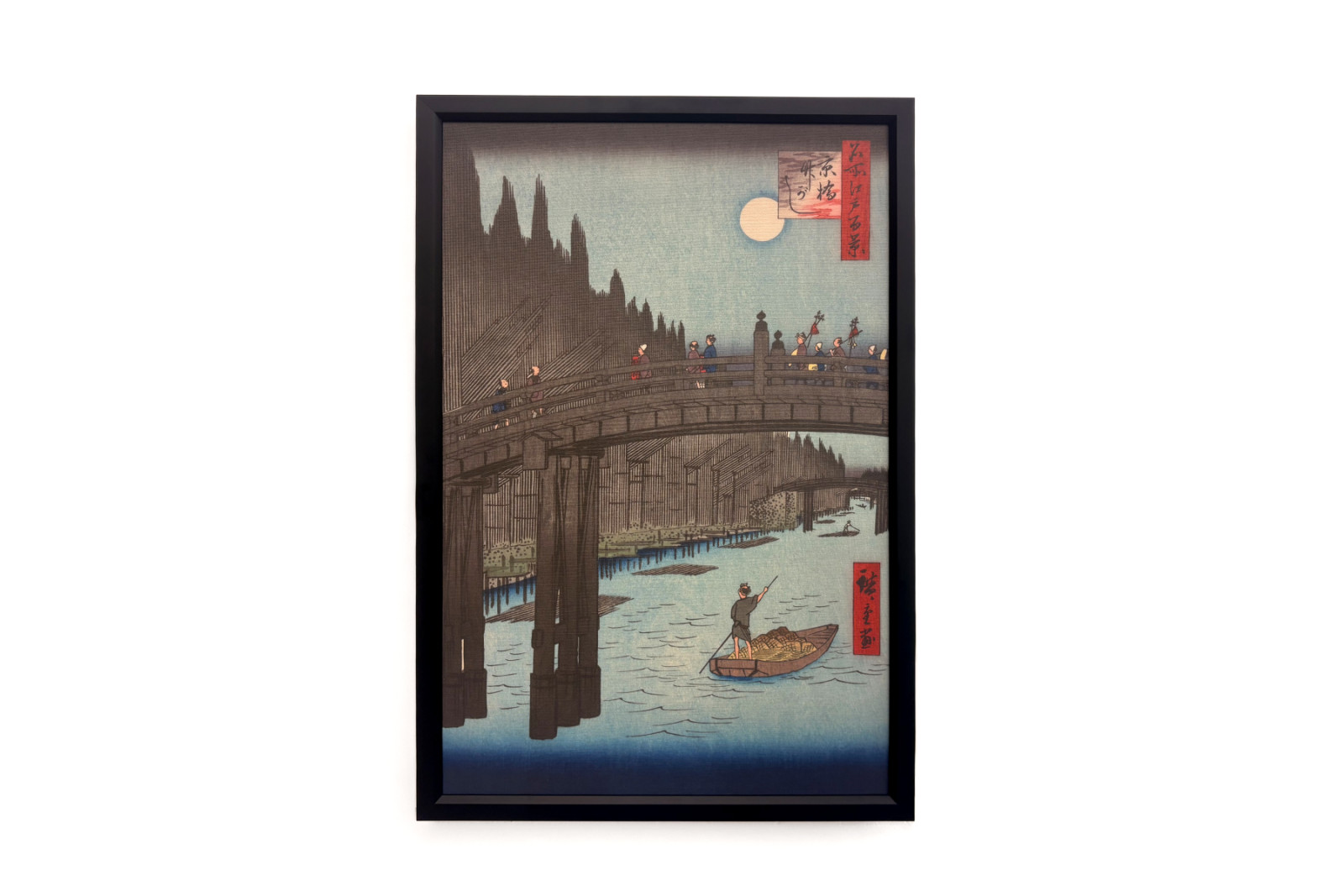 Bambusmarkedet ved Capital Bridge, 1857., 1857. - Ando Hiroshige