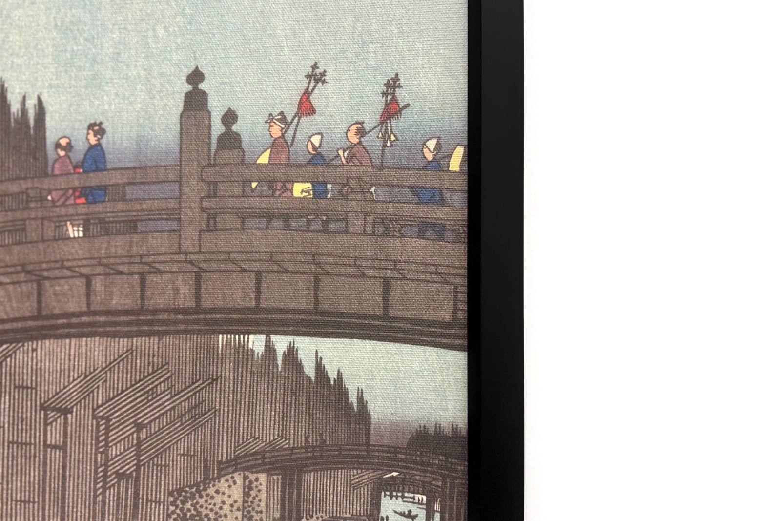 Bambusmarkedet ved Capital Bridge, 1857., 1857. - Ando Hiroshige