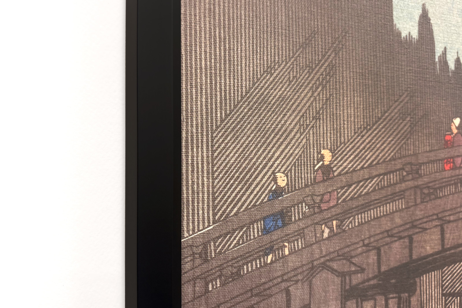 Bambusmarkedet ved Capital Bridge, 1857., 1857. - Ando Hiroshige