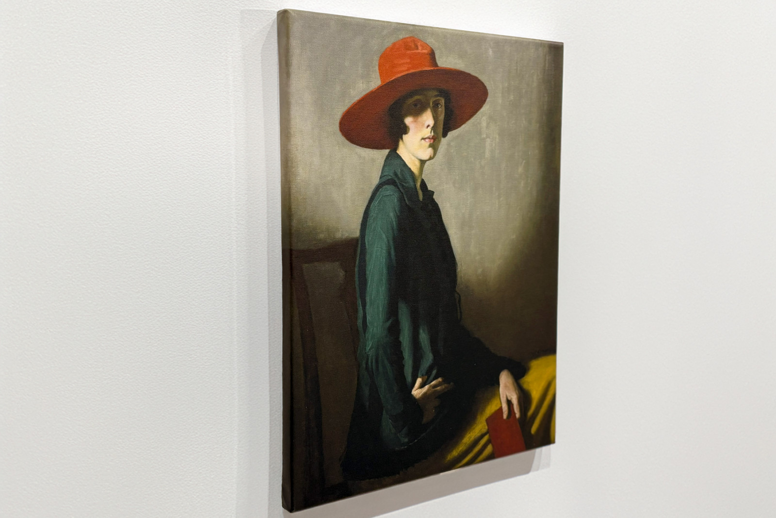 Dame med rød hatt - William Strang