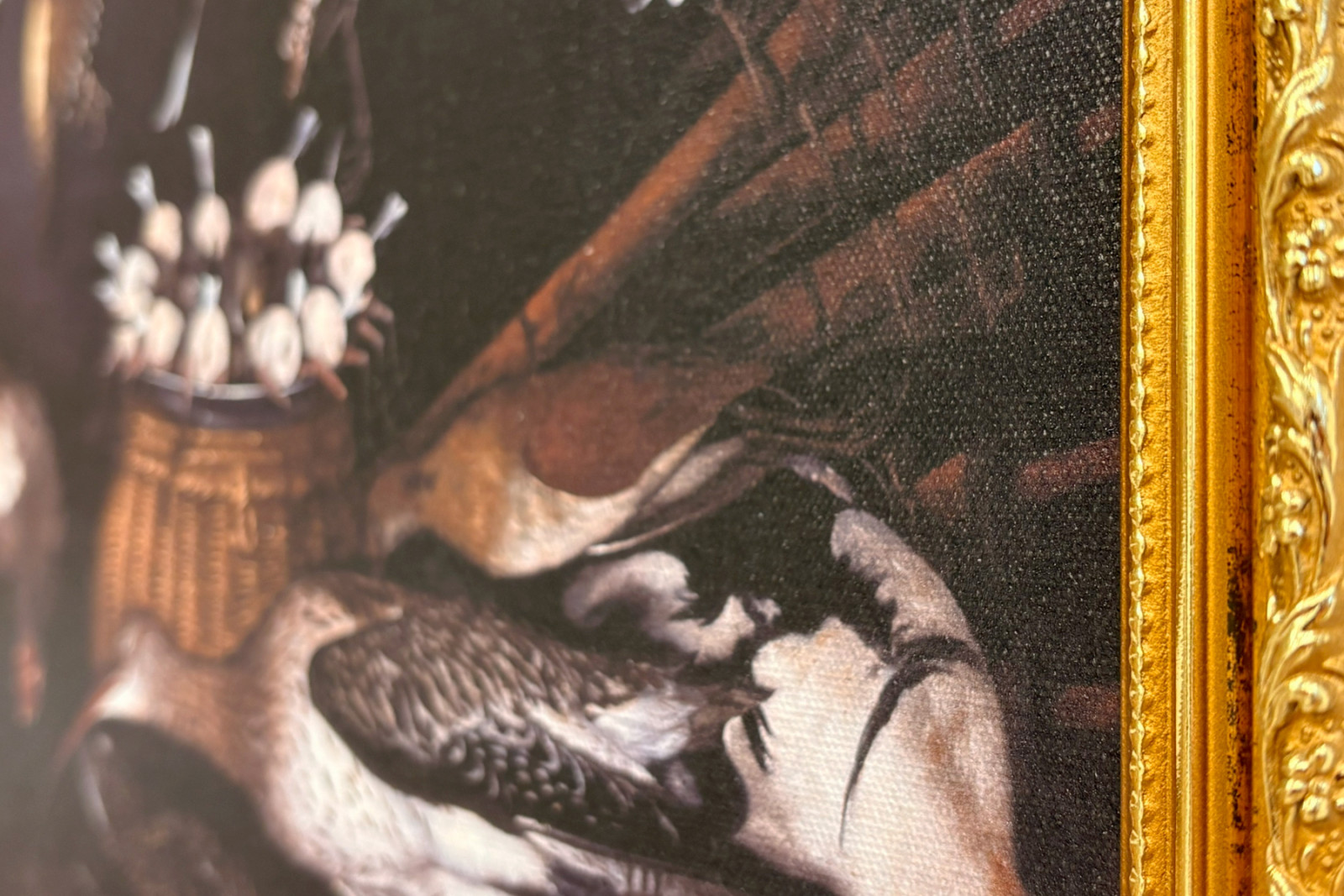 Stilleben med fugler (fugl) Maleri tilskrevet Michelangelo Merisi dit Caravaggio (Caravaggio) (1571-1610) Roma Galleria Borghese - Michelangelo Merisi da (attr. to) Caravaggio