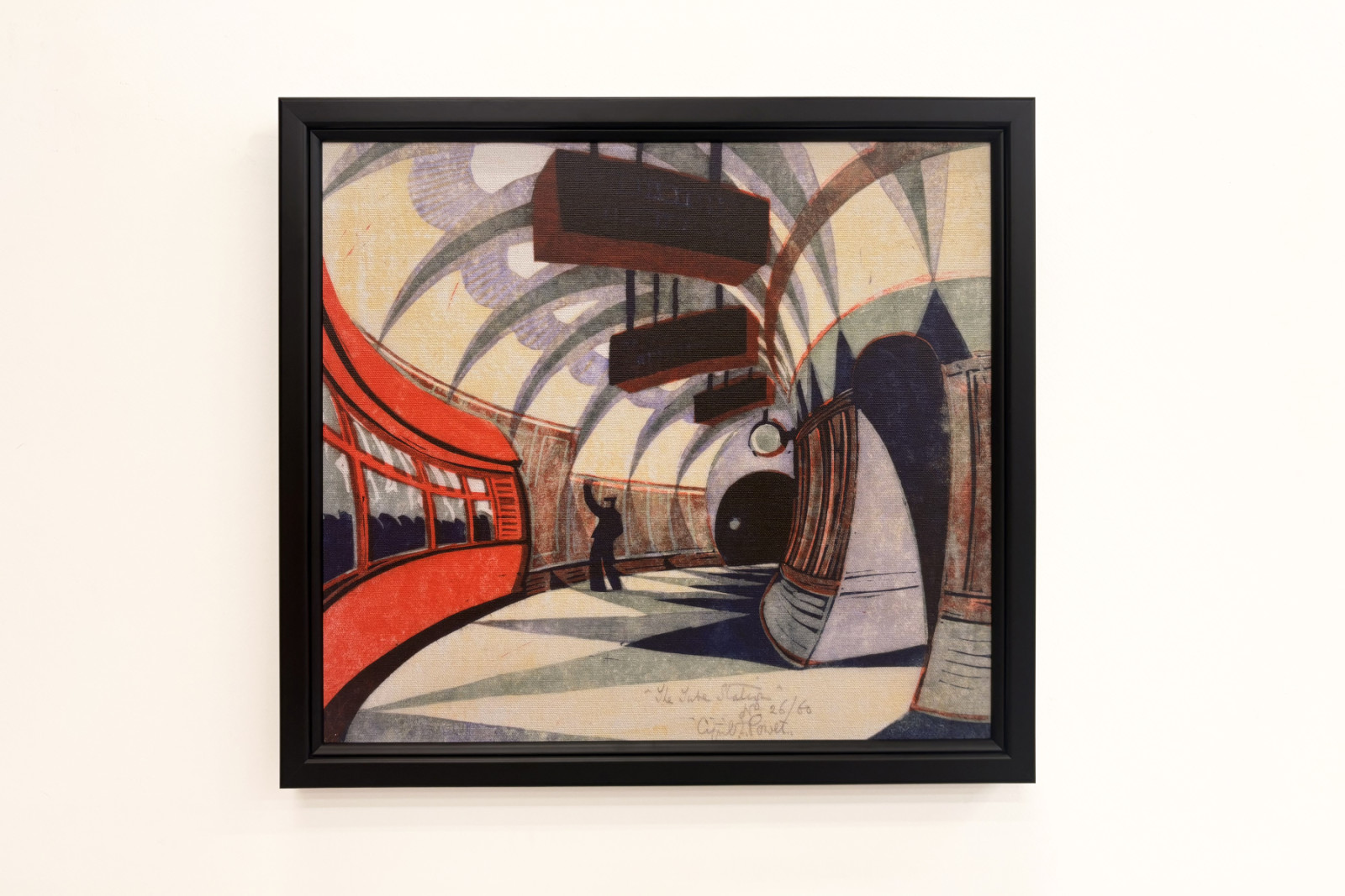 The Tube Train, ca. 1932 (linocut) (se også 151089) - Cyril Edward Power