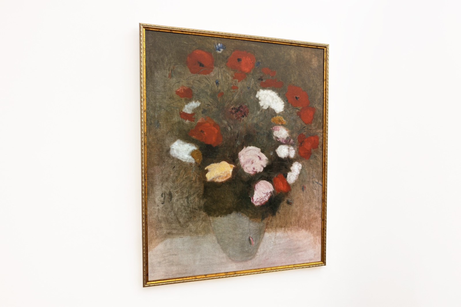 Bukett med valmuer Maleri av Odilon redon (1840-1916). - Odilon Redon