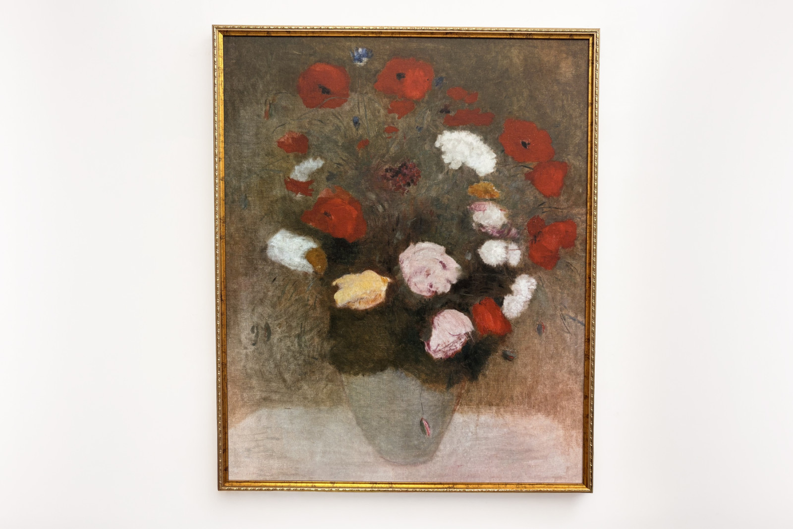 Bukett med valmuer Maleri av Odilon redon (1840-1916). - Odilon Redon