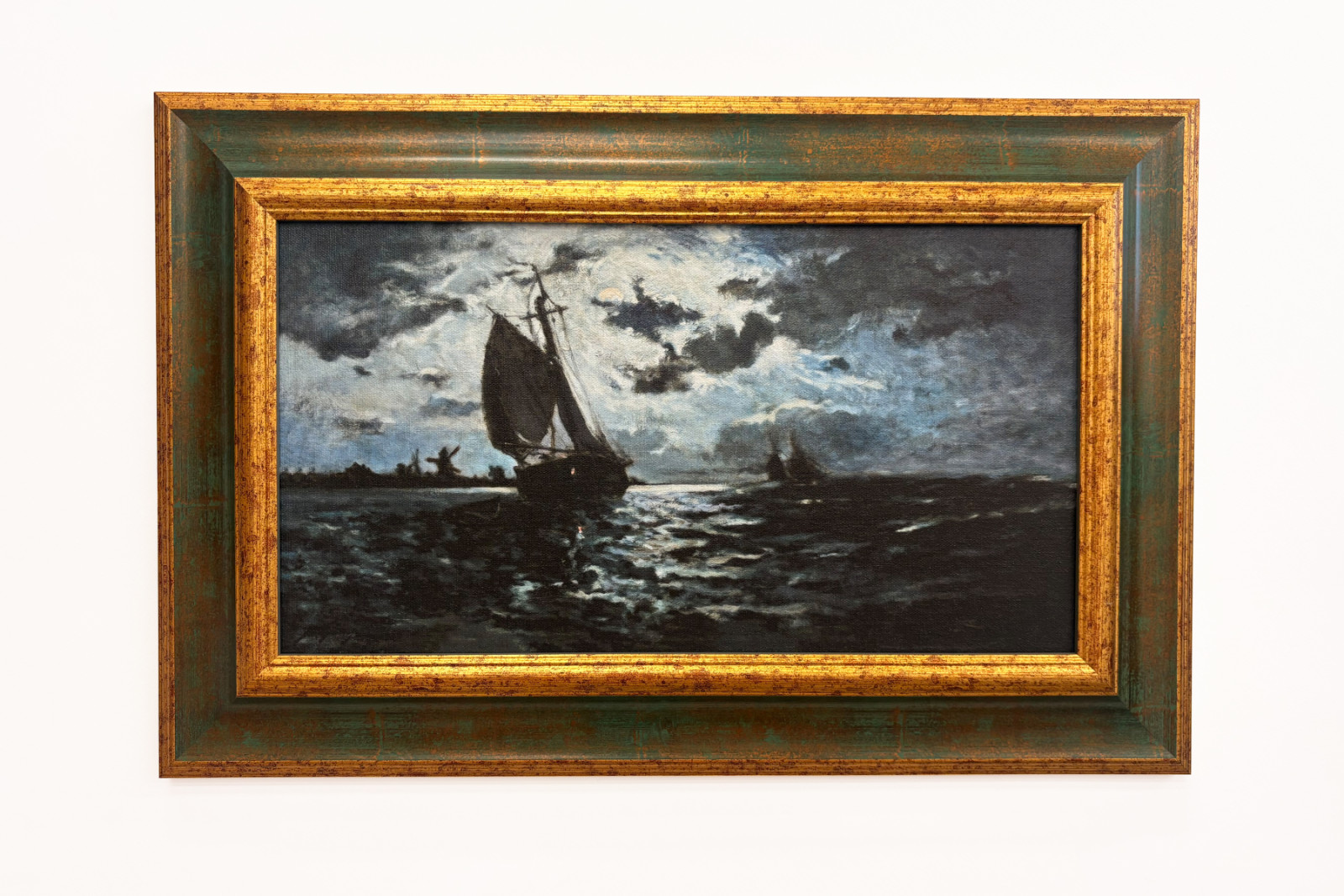 Seilskip i måneskinnet. - Paul Gauguin