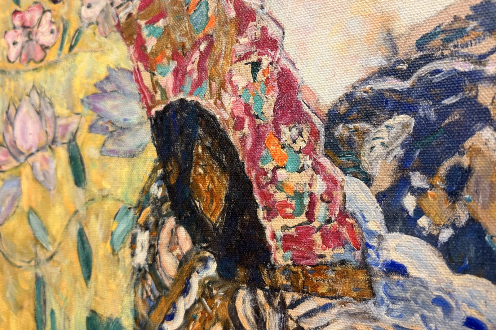 Dame med vifte - Gustav Klimt