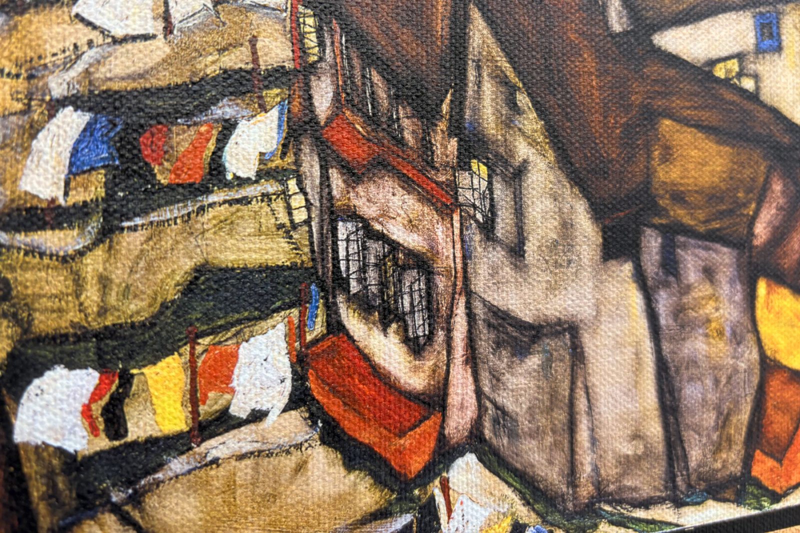 Halvmåne av hus, Krumau (nåværende Český Krumlov, Tsjekkoslovakia) - Halvmåne av hus, Krumau (Den lille byen V), av Egon Schiele (1890-1918) - Egon Schiele
