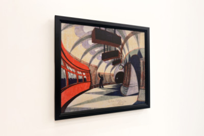 The Tube Train, ca. 1932 (linocut) (se også 151089) - Cyril Edward Power