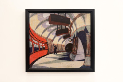 The Tube Train, ca. 1932 (linocut) (se også 151089) - Cyril Edward Power