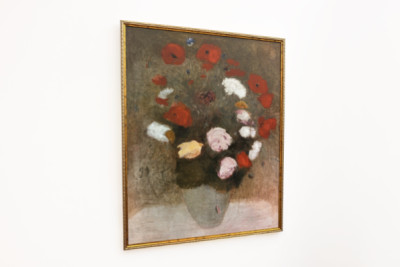 Bukett med valmuer Maleri av Odilon redon (1840-1916). - Odilon Redon