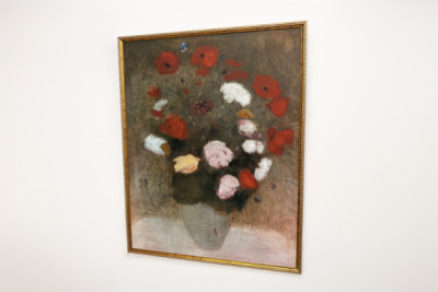 Bukett med valmuer Maleri av Odilon redon (1840-1916). - Odilon Redon