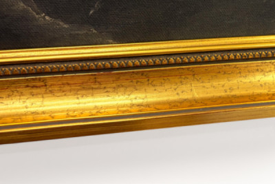 Et skip på åpent hav tatt av en vindbyge, kjent som «Vindkastet» - Willem van de Velde (II)