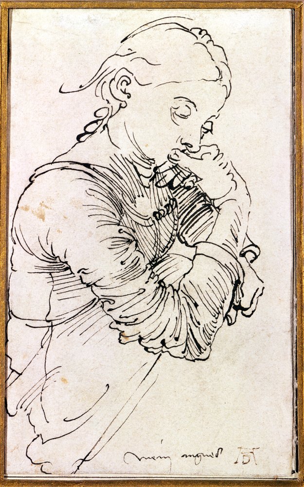 «Min Agnes», Dürers kone avbildet som jente, 1494 av Albrecht Dürer