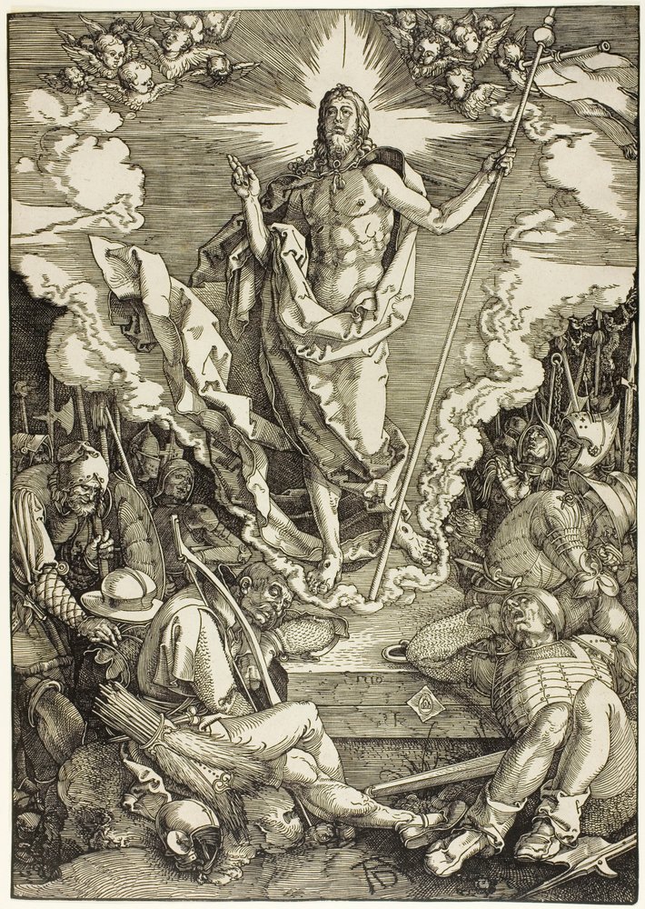 Oppstandelsen, fra The Large Passion av Albrecht Dürer