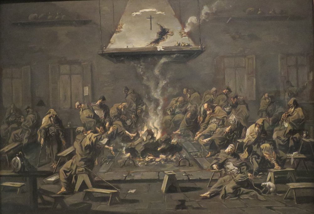 #39;Interiør med munker#39; av Alessandro Magnasco, ca. 1725, Norton Simon Museum av Alessandro Magnasco