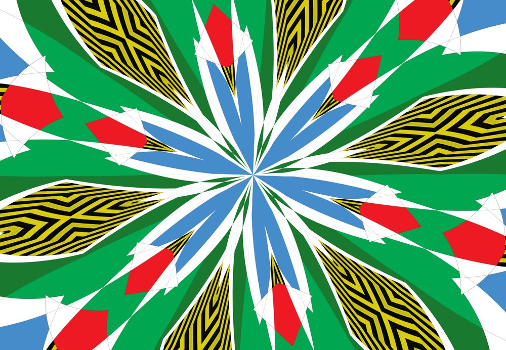 blomster #17,2019,(blandet media) av Alex Caminker