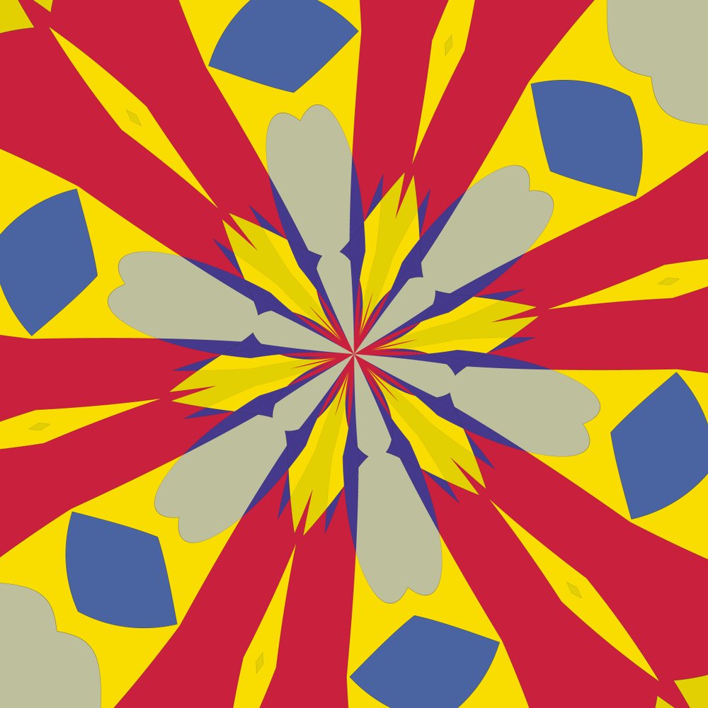 symmetri #45,2019,(blandet media) av Alex Caminker