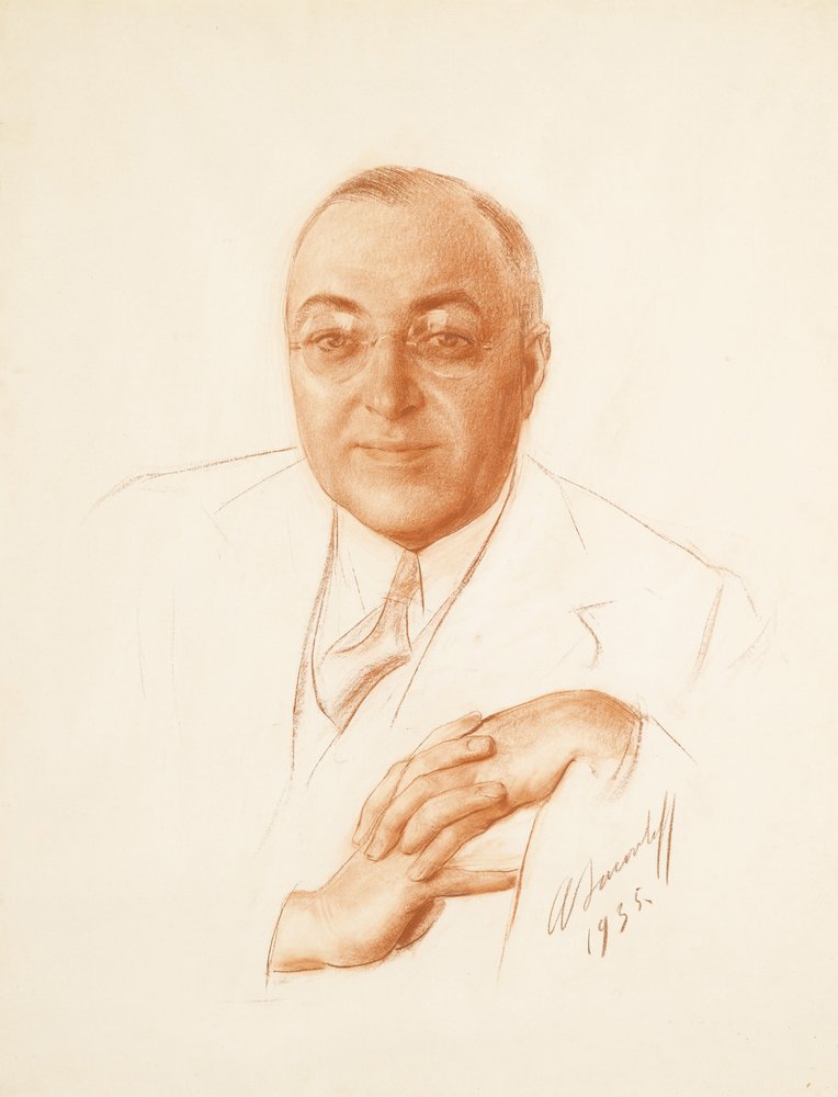 Portrett av Boris Alexandrovich Bakhmeteff 1880-1951, 1935 av Alexander Yevgenyevich Yakovlev