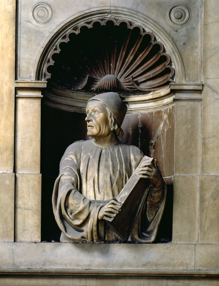 Marsilio Ficino (1433-99) 1521 (marmor) av Andrea di Piero Ferrucci