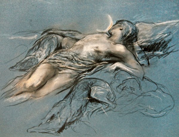 Kysset av månen - Endymion av Arthur Wardle