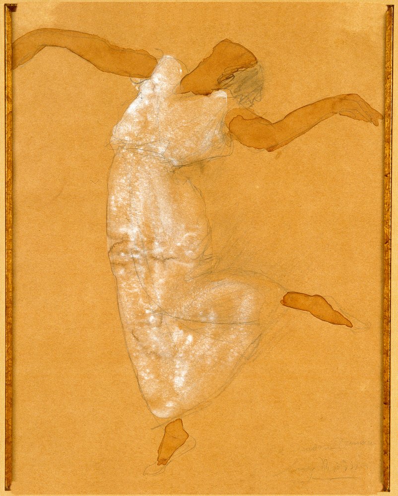 Isadora Duncan, tidlig på 1900-tallet av Auguste Rodin