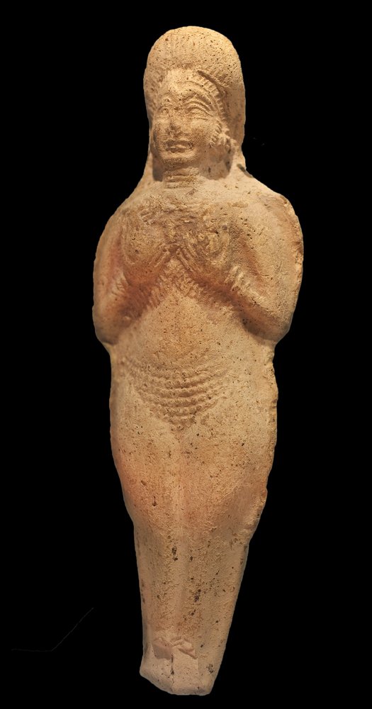 Figur av naken kvinne. Terrakotta, Babylon, 2. årtusen f.Kr. Musée de la Castre, Cannes. av Babylonian