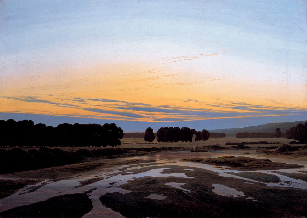 «Das Große Gehege nær Dresden» (Das Große Gehege nær Dresden). Maleri av Caspar David Friedrich (1774-1840). Mål 73,5 x 103 cm. Olje på lerret. 1832. Statlig kunstgalleri, Dresden av Caspar David Friedrich
