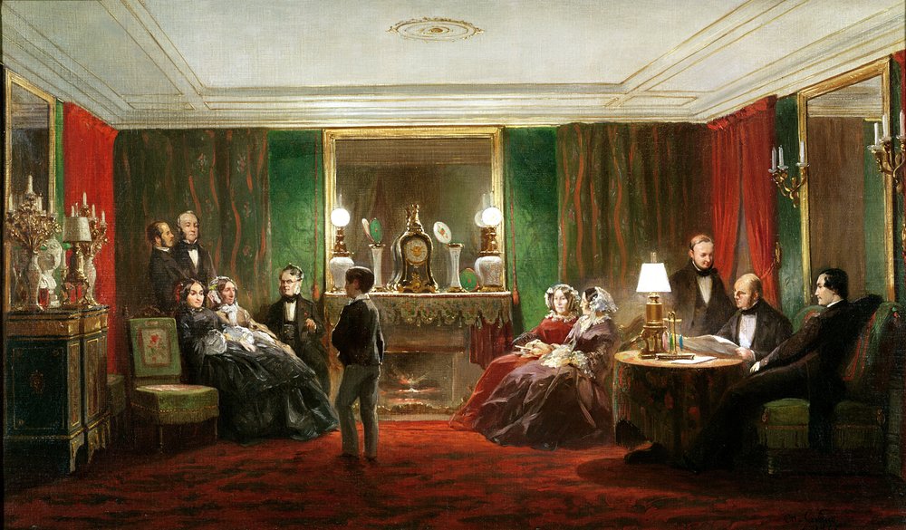 Interiør i en salong i Rue de Gramont, 1858 av Charles Giraud