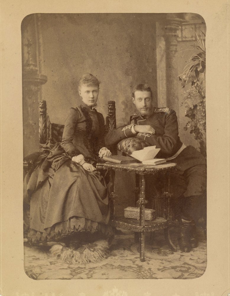 Constantin Constantinovitch av Russland og Elisabeth Mavrikievna av Russland (nee prinsesse Elisabeth av Saxe Altenburg) - storhertug Konstantin Constantinovich av Russland (1858-1915) og storhertuginne Elizaveta Mavrikievna av Russland (1865-1927), av Ber av Charles Bergamasco