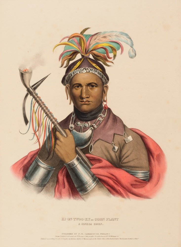 KI-ON-TWOG-KY., fra Historien om indianerstammene i Nord-Amerika av Charles Bird King