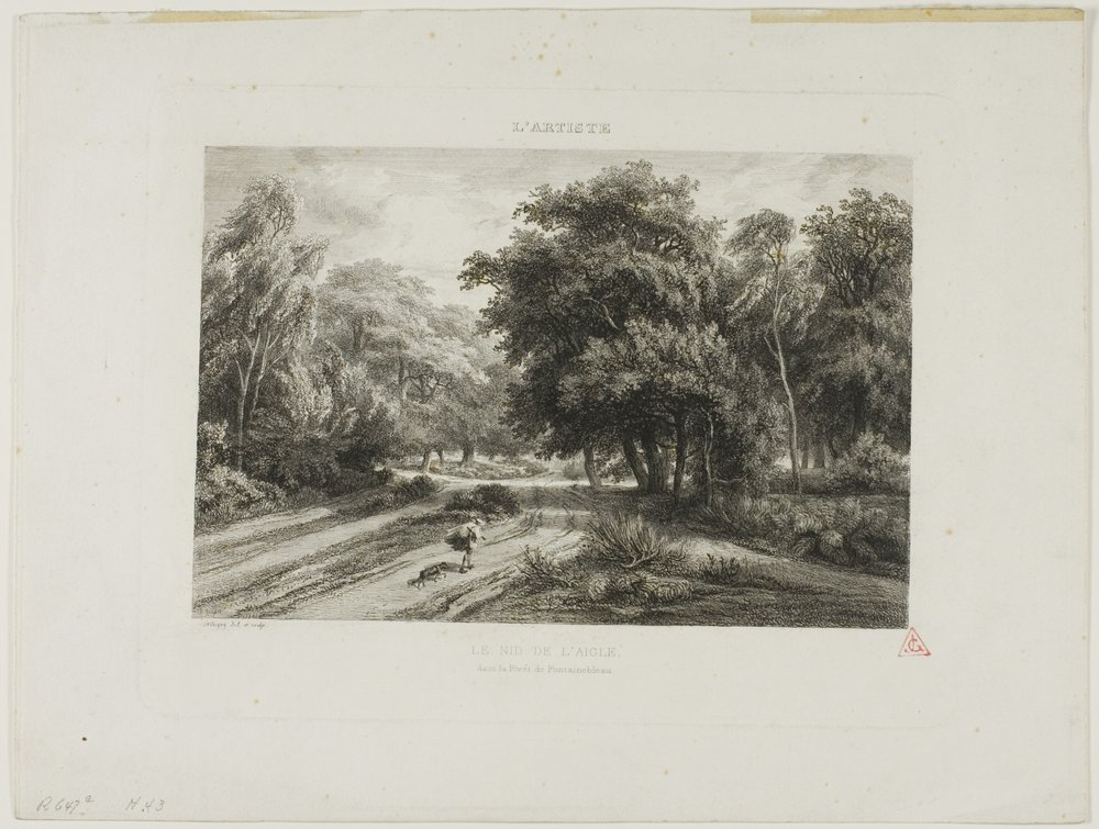 Ørneret i Fontainebleau-skogen av Charles Francois Daubigny
