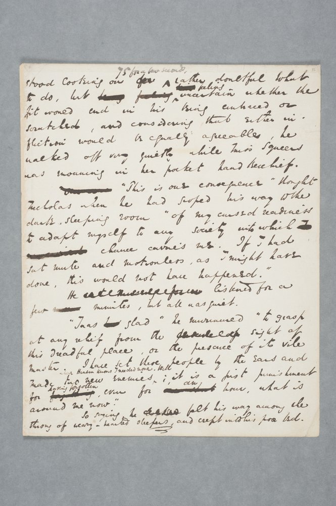 Originalt manuskript av et kapittel av Nicholas Nickleby, 1838 (penn og blekk på papir) av Charles John Huffam Dickens