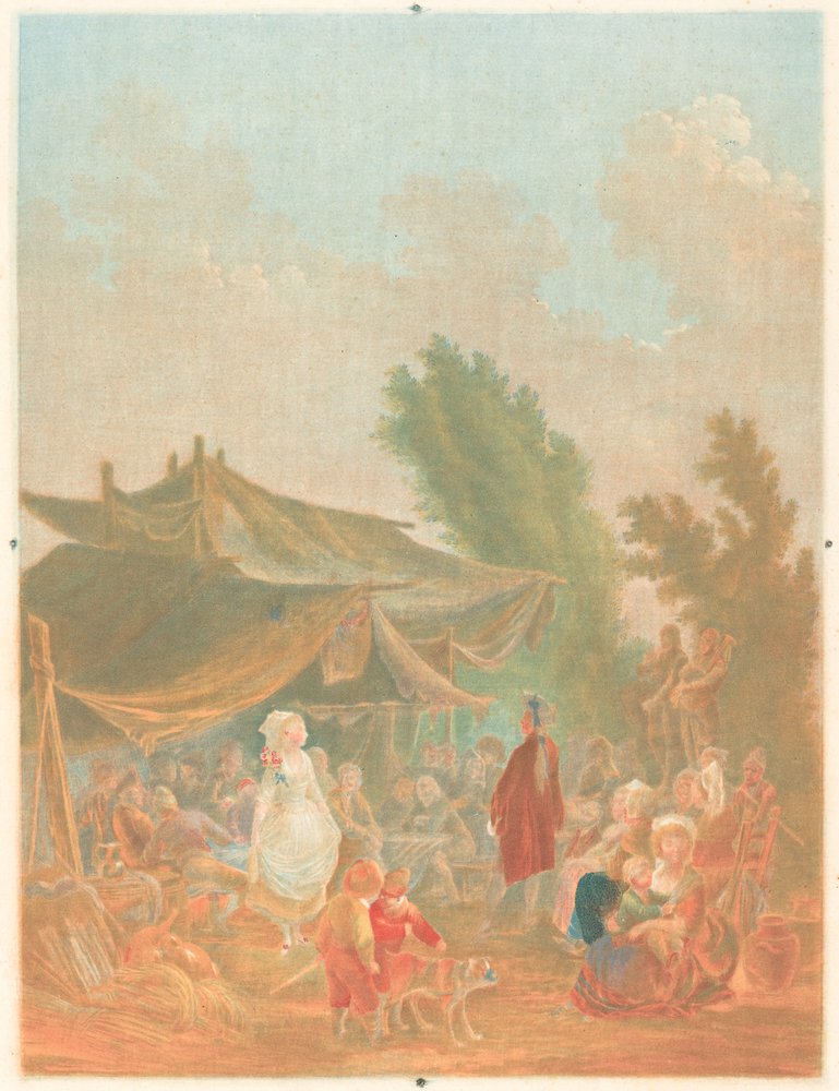 Noce de Village (landsbybryllup) av Charles Melchior Descourtis after Nicolas Antoine Taunay