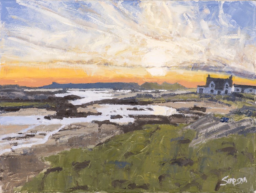 Strøm til havet, 2016 (olje på lerret) av Charles Simpson
