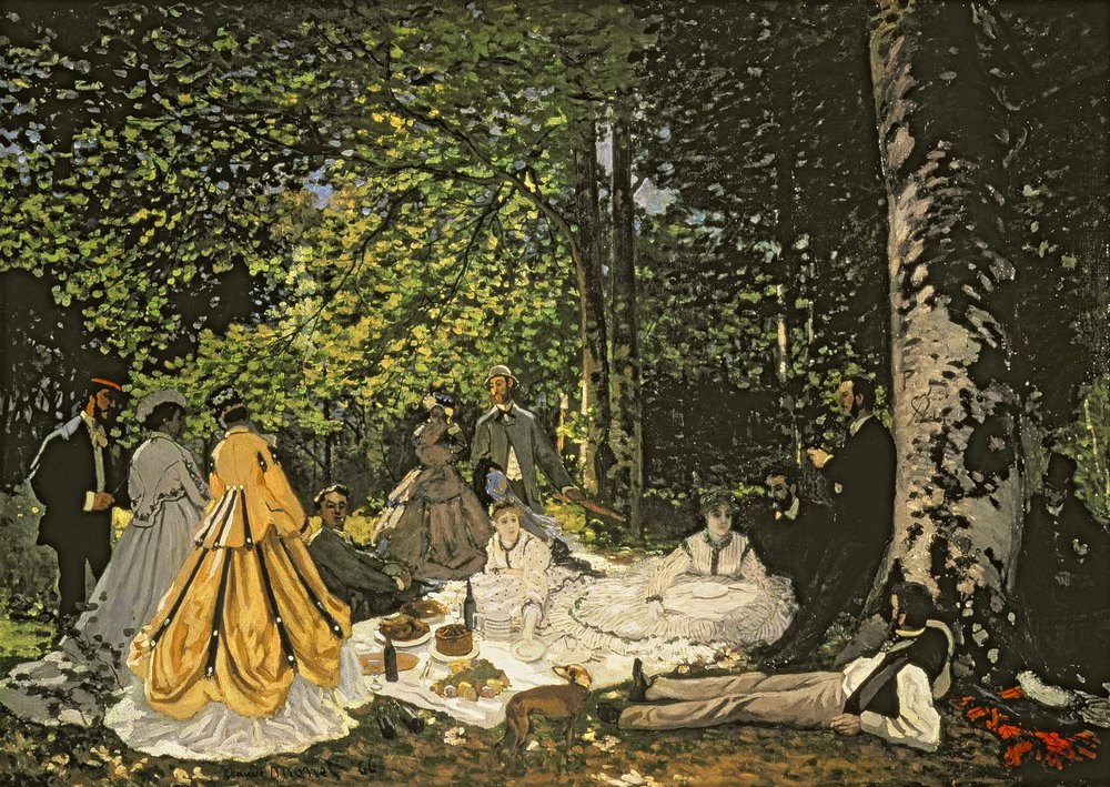 Frokost i det grønne, 1865-1866 av Claude Monet