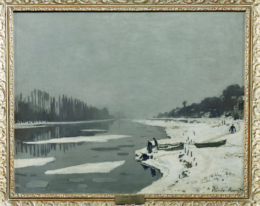 Isbiter på Seinen ved Bougival... av Claude (follower of) Monet