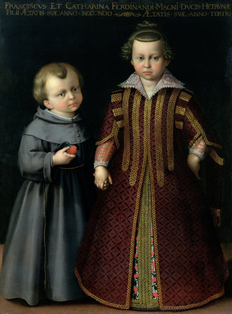 Francesco og Caterina de Medici (tempera på lerret) av Cristofano Allori