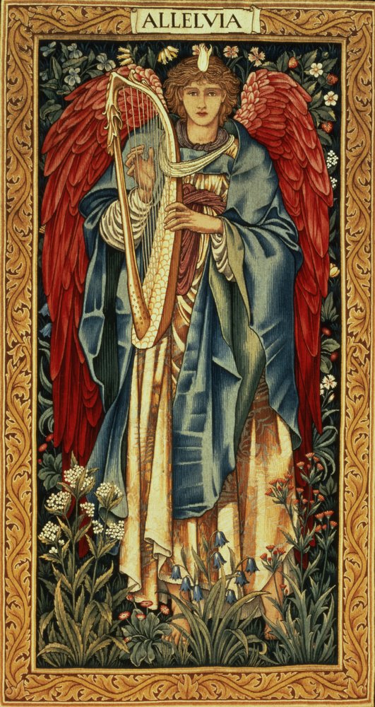Alleluia, designet av Edward Burne-Jones og laget av Morris and Company, ca. 1885 (teppe) av Edward Burne-Jones