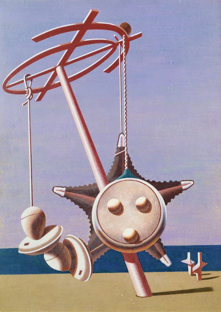 Enigma (olje på lerret) av Edward Alexander Wadsworth