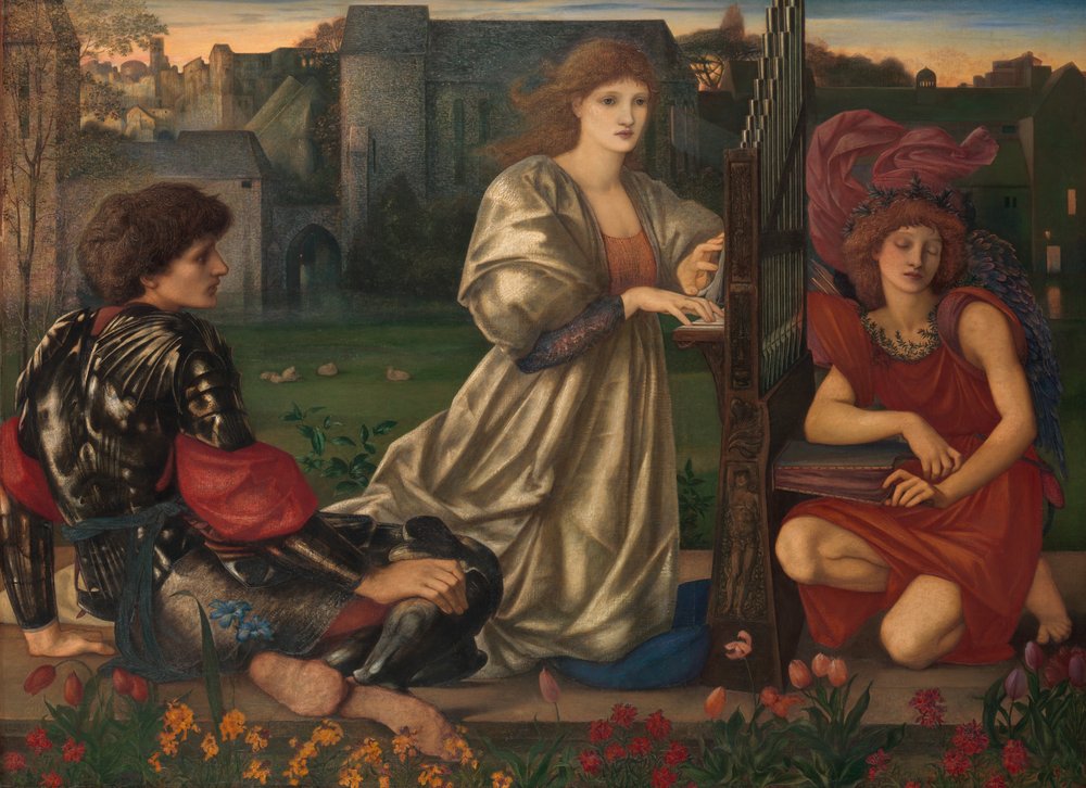 Kjærlighetssangen, 1868-77 av Edward Burne-Jones