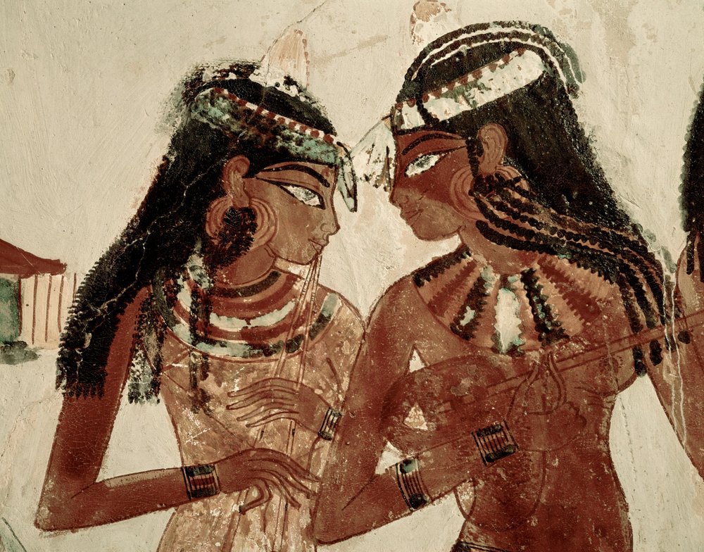 Musikere på en bankett (veggmaleri) av Egyptian 18th Dynasty
