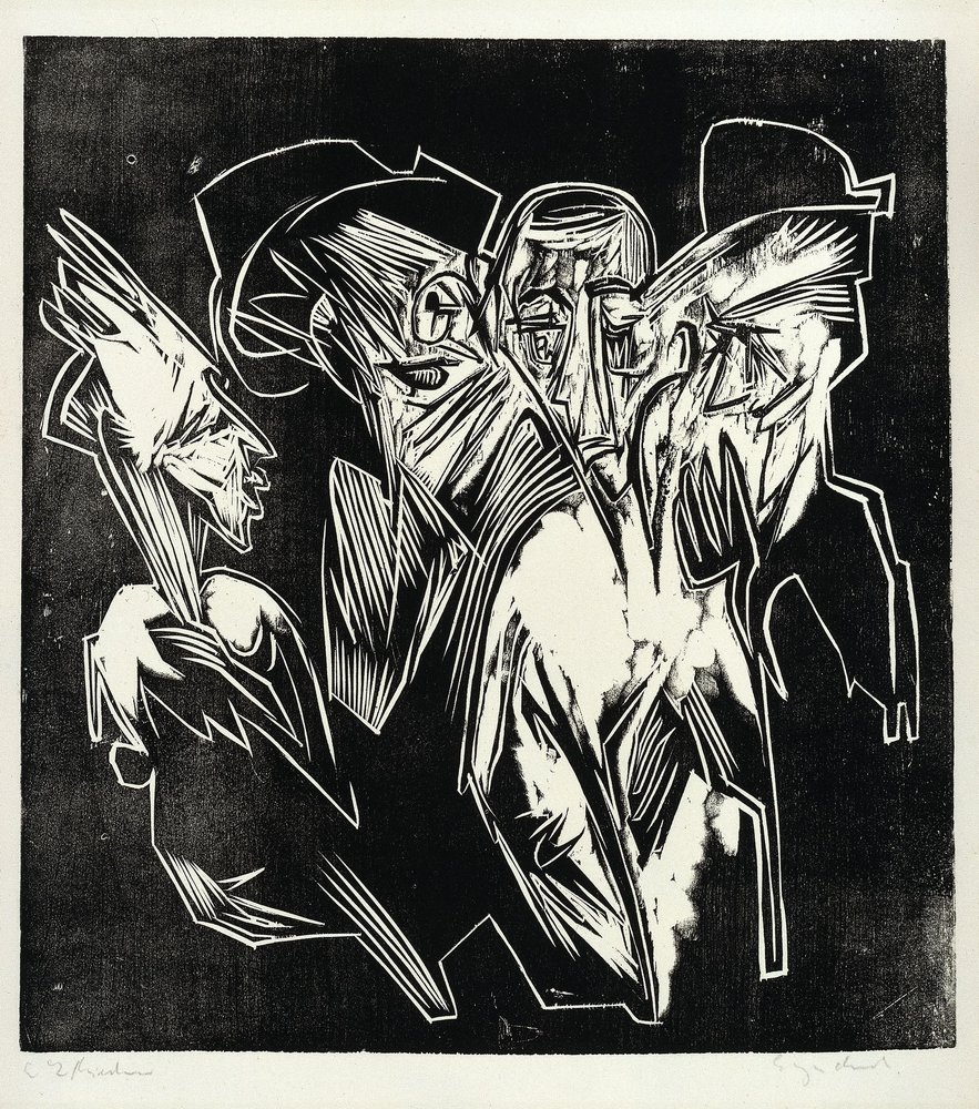 Absalom og hans rådgivere av Ernst Ludwig Kirchner