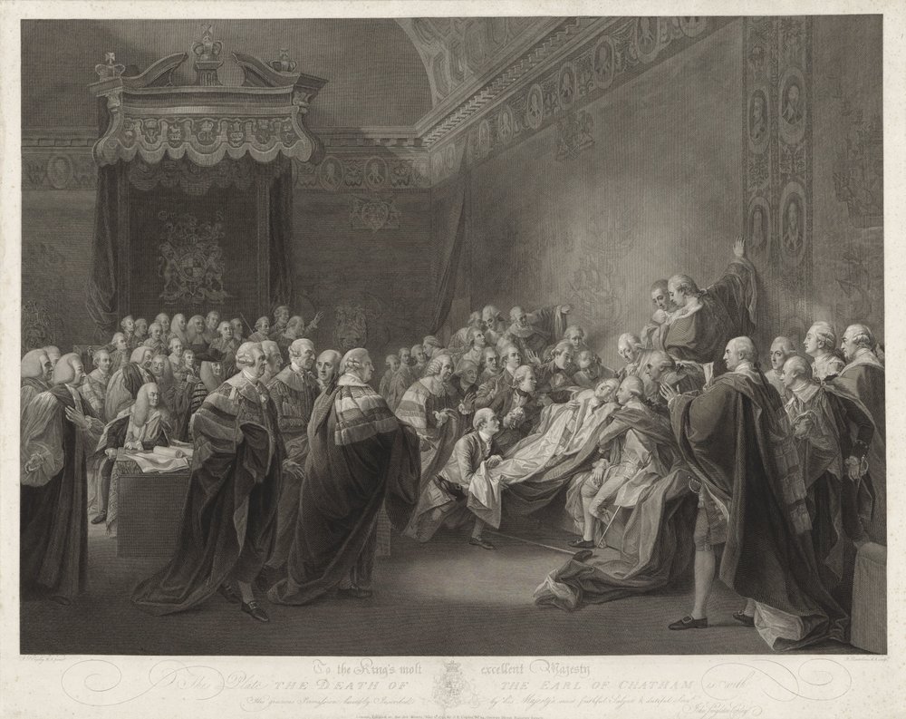 Death of the Earl of Chatham The Death of the Earl of Chatham (tittel på objekt) av Francesco Bartolozzi