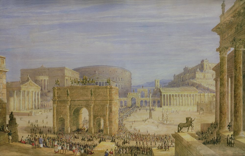 Forum Romanum (wc på papir) av Francis Vyvyan Jago Arundale