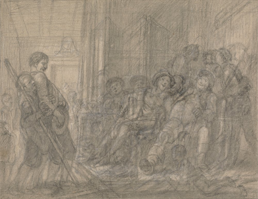 Falstaff inspiserer rekruttene av Francis Hayman