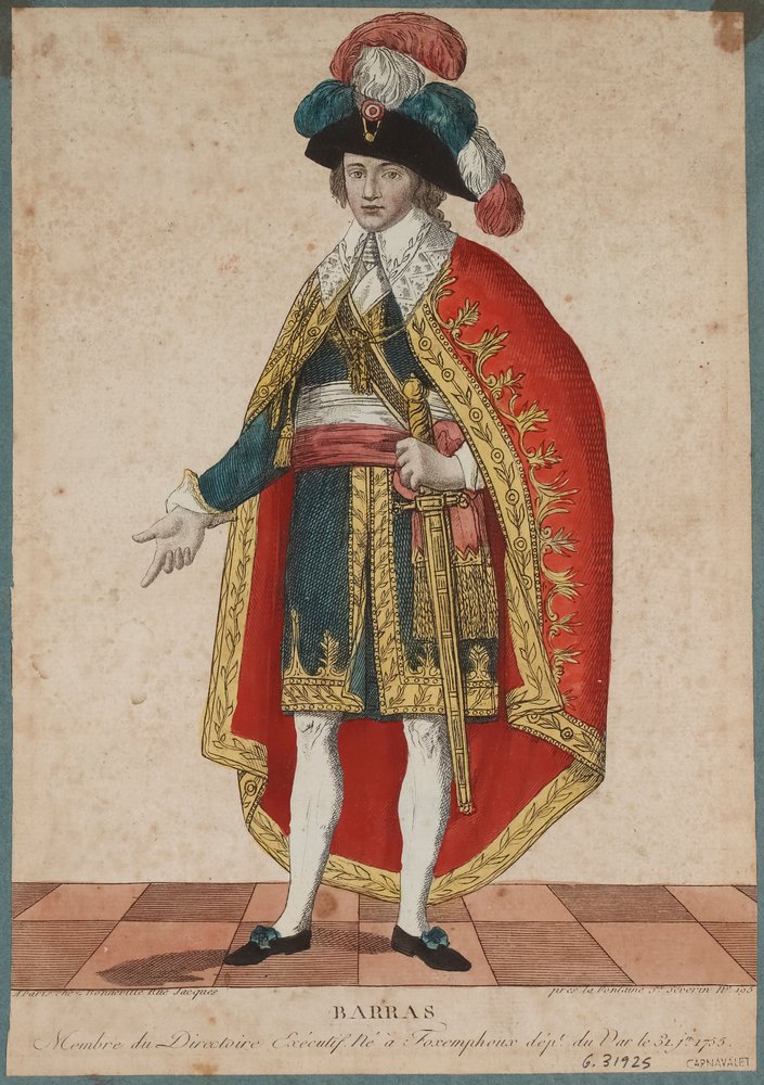 Portrett av Paul de Barras 1755-1829, ca. 1795. av Francois Bonneville