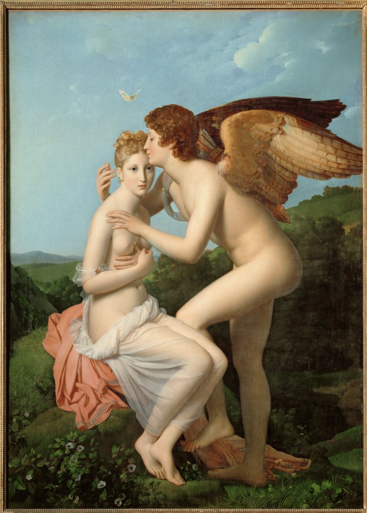 Cupid og Psyke ... av Francois Pascal Simon Baron Gerard