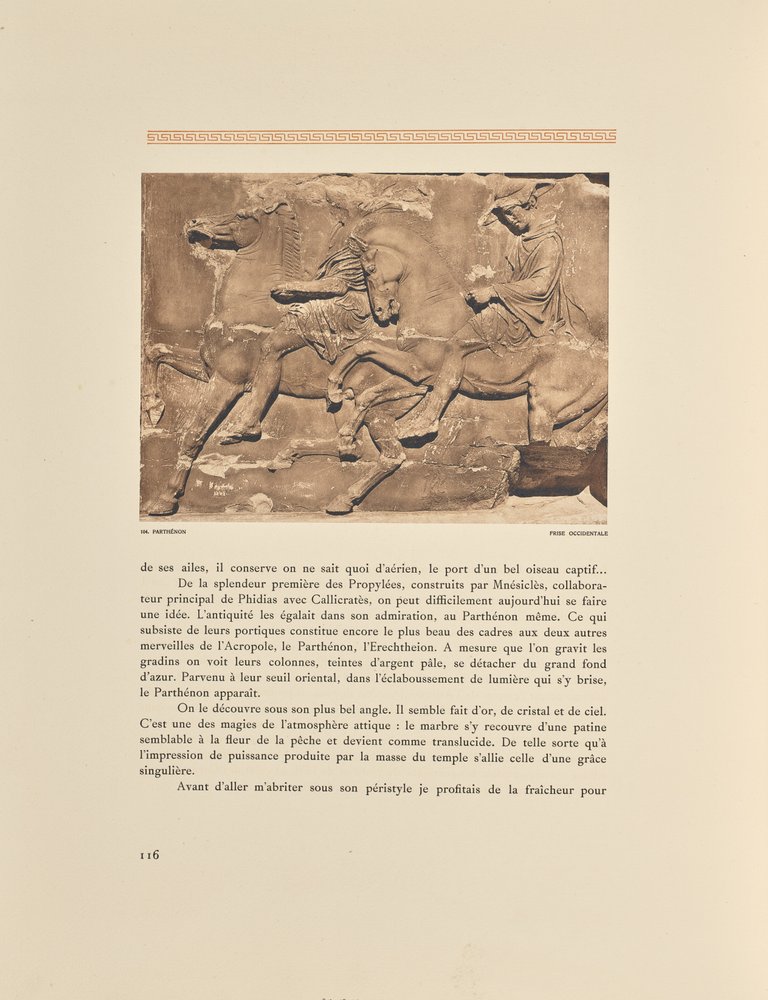 Parthenon. Vestfrisen av Frédéric Boissonnas
