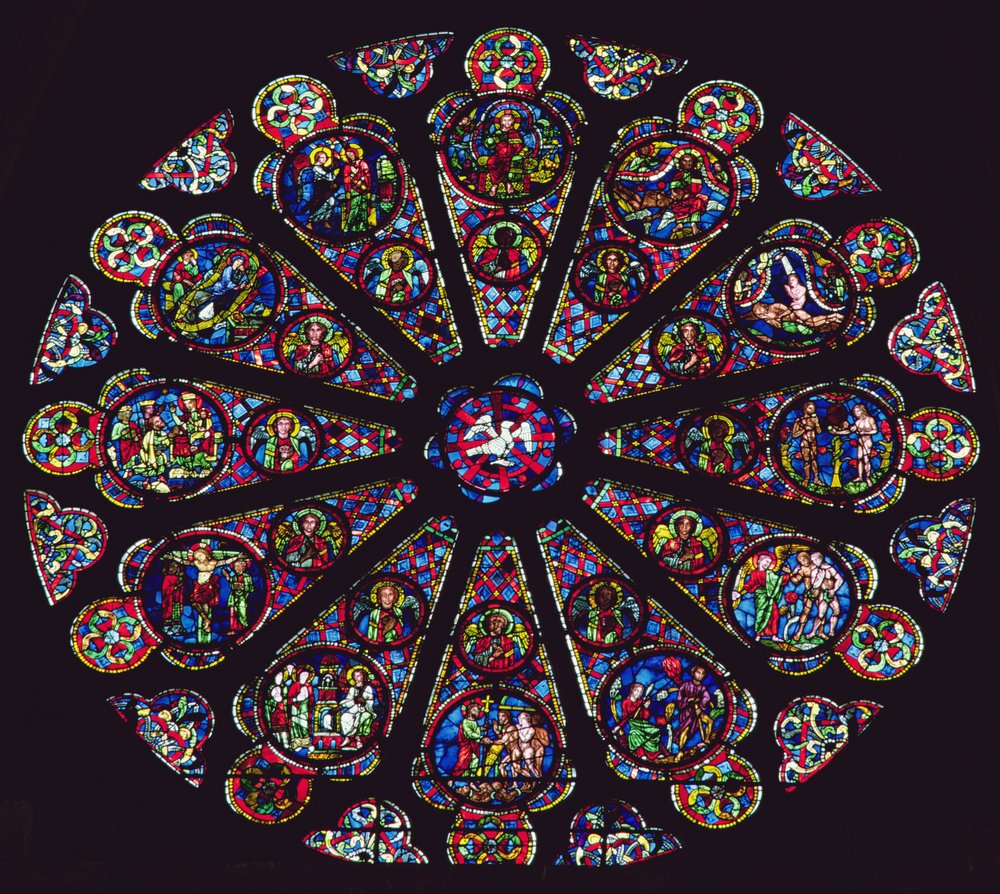 Sørrosevindu, 1235-40 av French School