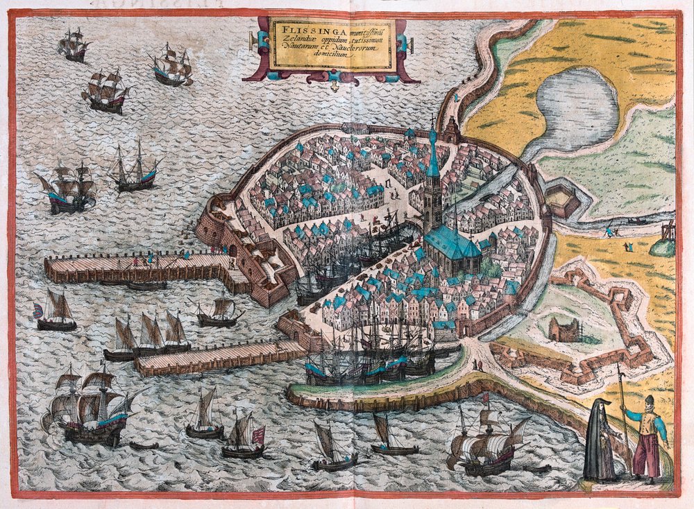 Flenish, Belgia - i #39;Civitates Orbis Terrarum#39; av Georg Braun, Köln 1617 av Georg Braun
